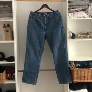 LL Bean Lined Jeans Original Fit 16 MT